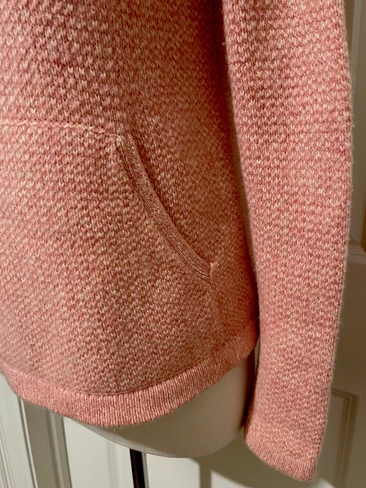 Suéter con Capucha TSE Naranja/Blanco Cachemira Pura Talla-L~ Elegante-Elegante- Foto 4 de 4