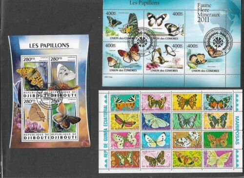 BUTTERFLIES & MOTHS 500 ALL DIFFERENT STAMPS COLLECTION (24/12/24) - Picture 3 of 3