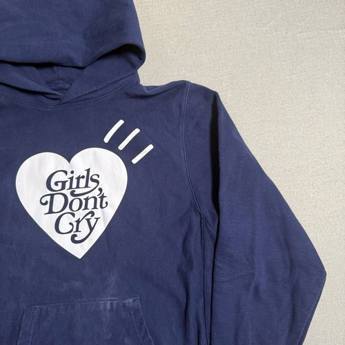 Girls Don't Cry x Human Made x Nigo Navy Blue Hoodie Medium Streetwear - Picture 5 of 14