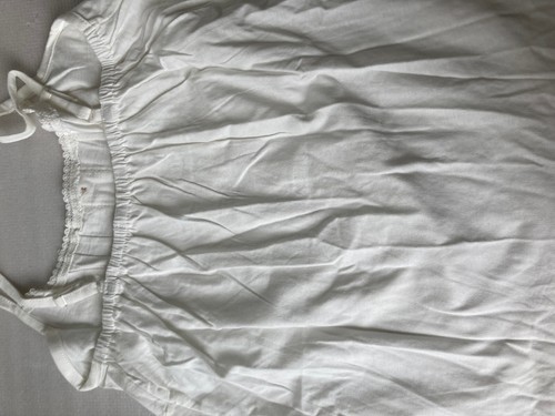 Womens Halter Strap Sleeveless Top Cotton Lace White Summer Liner Shirt Tee - Picture 11 of 11