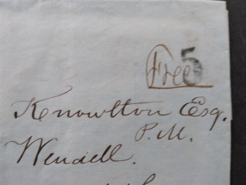 New Hampshire: Bradford 1850 Stampless Cover, STRAIGHT LINE CANCEL IN 2 LINES - Picture 3 of 5
