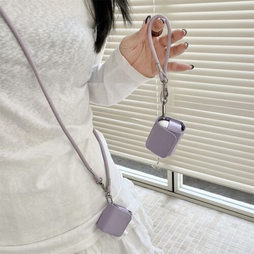 Natural Tactility Leather Earphone TPU Case w/ Hanging Chain For Apple Airpods 1 - Picture 11 of 32