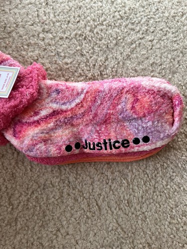 JUSTICE Cozy Socks 3 Pair with Grippers And Hair Twister. Size 4 -10 Q10 - Picture 2 of 11