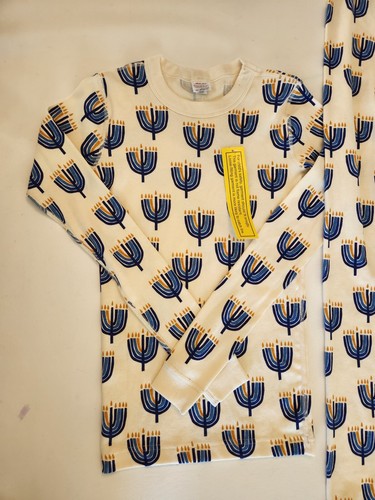 NEW w Tag Hanna Andersson Hanukkah Pajama Set Size 14, 160 Holiday Cotton Soft - Picture 2 of 14