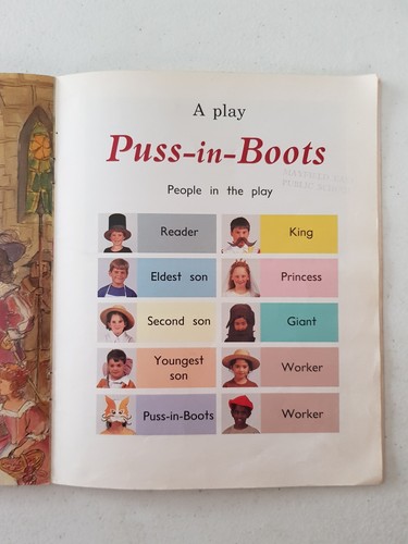 Libro de biblioteca PM - Juego púrpura D gato en botas 1998 PB Annette Smith cuento y juego - Imagen 5 de 6
