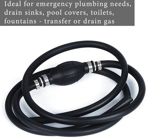 High Flow Siphon Pump, Gasoline Oil Water Fuel Diesel Transfer Siphon Pump - Picture 7 of 11