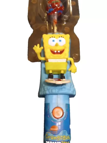 Vtg Rare 2000 Sealed Spin Pop Surfing SpongeBob Square Pants CAP Candy Works!