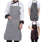 Kochschürze, Küchenchef, Kellner, Latzschürzen mit 2 Taschen für Männer und