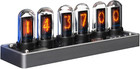 Nixie Retro Tube Clock Imitation LCD Glow Display Digital Alarm Desktop Modern  
