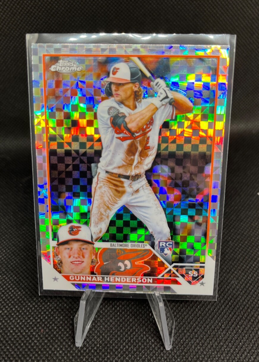 Gunnar Henderson 2023 Topps Chrome Rookie Card X-Fractor #2 Baltimore Orioles RC