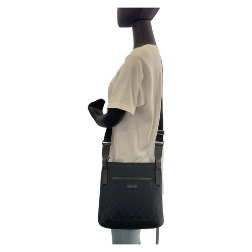 GUCCI 122793 Shoulder Bag Messenger Bag Black black GG canvas/leather GG - Picture 2 of 10