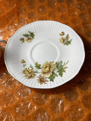 ELIZABETHAN NOVEMBER TEETASSE KNOCHEN PORZELLAN IN GELB MIT BRAUNEN BLUMEN - Bild 3 von 5