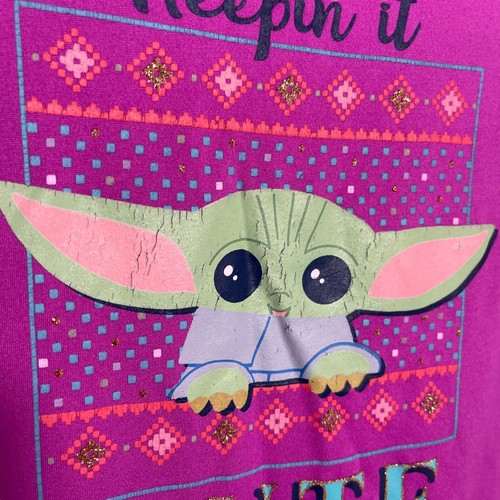 Lindo Vestido Disney Star Wars Grogu Niña 10/12 Rosa Keepin It - Imagen 7 de 9