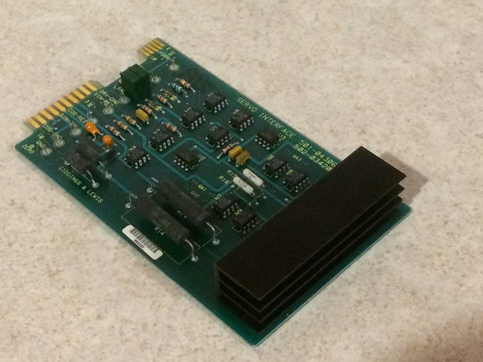 Giddings & Lewis servo interface board 501-04306-00 Giddings & Lewis servo interface board 501-04306-00