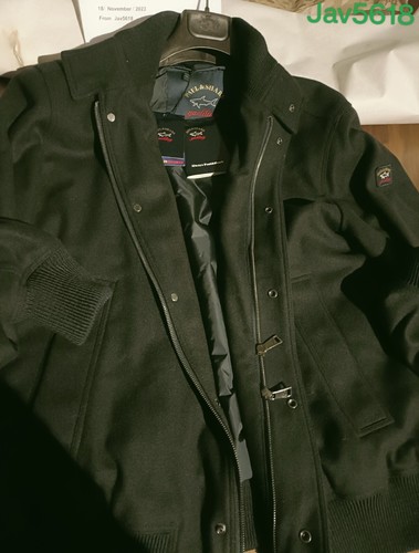 PAUL SHARK JACKET AVIATOR BOMBER 🦈COAT PILOT WOOL DARK BLUE GENUINE,SIZE XL NEW - Picture 10 of 24