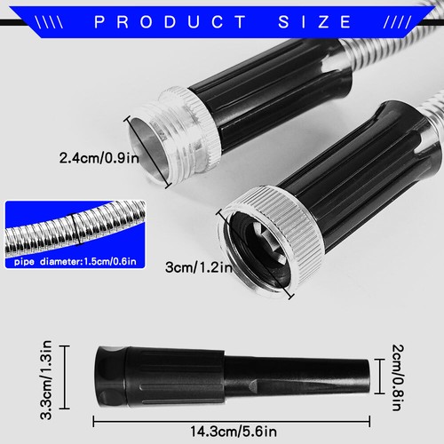 304 Stainless Steel Garden Water Hose Pipe 25/50/75/100FT Flexible Lightweight - Picture 3 of 41