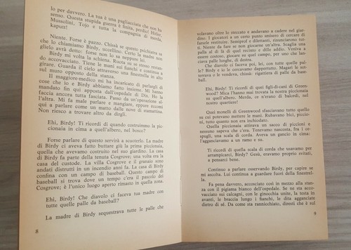 ~ BIRDY ~ ROMANZO DI WILLIAM WHARTON~SPERLING & KUPFER EDITORI ~ANNO 1980 - Foto 7 di 11