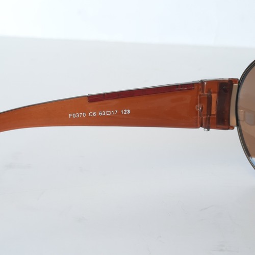 Vintage Women's PRADA Brown Aviator Sunglasses F0370 C6 63 17 123 Italy E1 - Picture 5 of 7