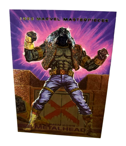 1993 SKYBOX MARVEL MASTERPIECES SPECTRA ETCH FOIL METALHEAD #S4 (X-MEN 2099) - Foto 5 di 16