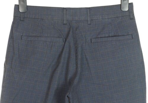 Nuevo Pantalón Auténtico Para Hombre Fila Cuadros Mediano W32" L33" Línea Dorada Negro - Imagen 5 de 5