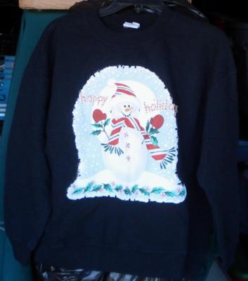 Holiday Sweatshirt Size Large 12-14 USED HAPPY HOLIDAYS