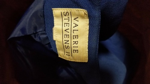 VAlerie Stevens Damen über dem Knie Bleistiftrock zwei Taschen Größe 20 W blau Reißverschluss - Bild 10 von 10