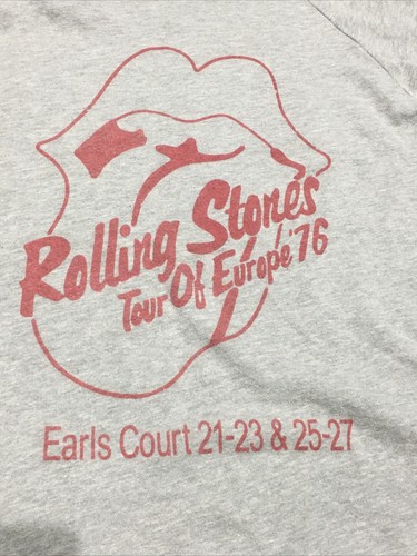 Women's Rolling Stones Euro Tour '76 Sweater Gray by Treasure & Bond Size Medium - Picture 2 of 6
