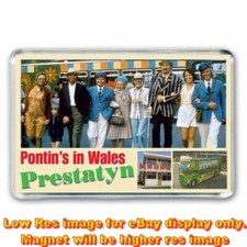 HOLIDAY ON THE BUSES - PONTINS PRESTATYN -   JUMBO FRIDGE MAGNET