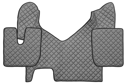 SET TAPPETI + COPRICOFANO ECOPELLE GRIGIO PER IVECO STRALIS HI-WAY AUTOMATICO - Imagen 2 de 5