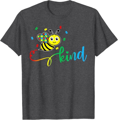 Bee Kind Autism Awareness Month Gift T-Shirt Hoodie - Picture 11 of 18