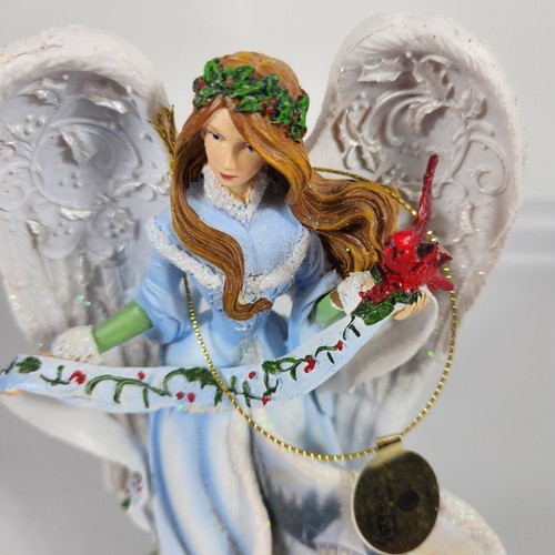 Thomas Kinkade Holly Angel Figura Bradford Intercambio Luces Regalos de Navidad - Imagen 7 de 10