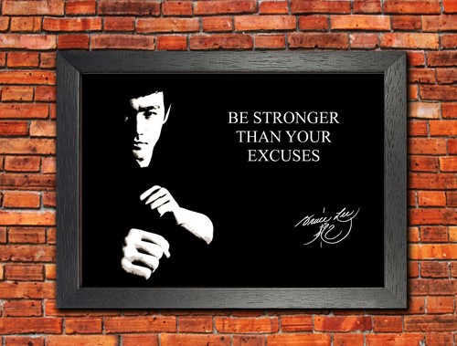 Póster inspirador de citas deportivas de Bruce Lee #4 arte marcial estampado foto motivación - Imagen 5 de 6