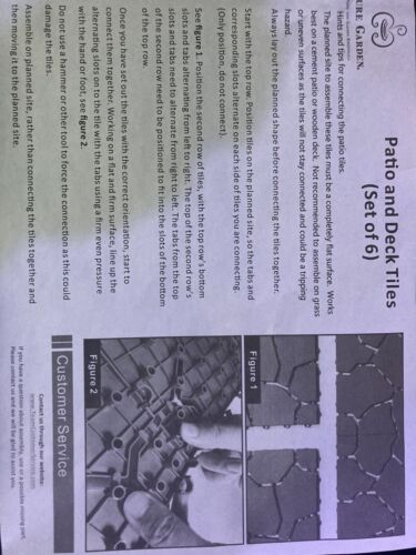 Interlocking Polypropylene Flooring Tile Weather Resistant Patio Deck Tiles 6Set - Picture 2 of 2