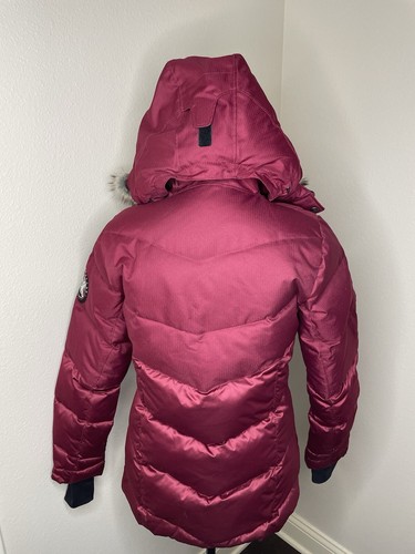 Kavik Jacket Womens Size Small Fuchsia Down Puffer Coat Winter Alaska Sherpa 550 - Picture 2 of 15