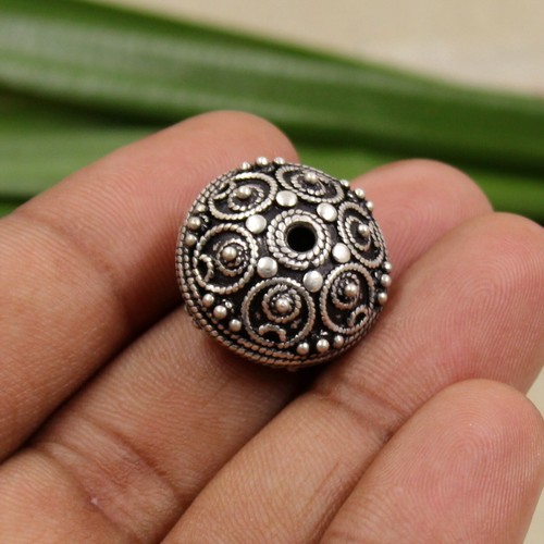 925 Sterling Silver Connector Accessories Orange Beads Making Jewelry AC1002 - Picture 2 of 6