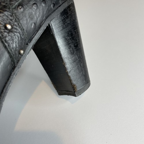 Stuart Weitzman Black Western Leather Snakeskin Boots Size 7.5 M - Bild 7 von 11