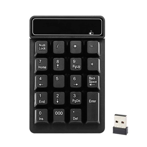 2.4Ghz Wireless Numeric Keypad Mechanical Feel Number Pad Keyboard 19 Keys - Picture 1 of 11