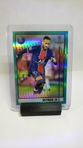 2020-21 Topps Chrome UEFA Champions League Soccer Merlin Neymar JR Aqua Prism