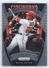 2020 Panini Prizm Juan Soto #F-8    Fireworks Washington Nationals