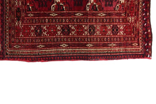 3X5 Antique Exceptional Turkoman Tapestry Wall Hanging Rug Red 1910 Boho - Picture 9 of 11
