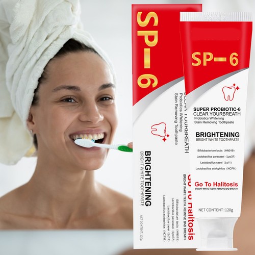 120g Sp-6 Probiotics Brightening White Toothpaste Stain Removing Tooth Care NEW - Picture 5 of 12