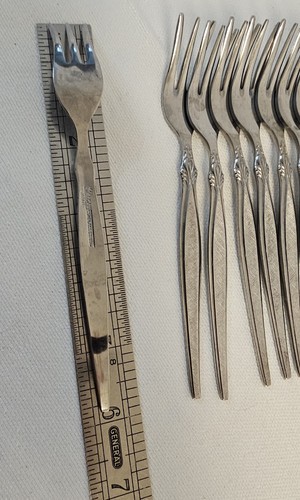 Vintage Japan Weldan Edelstahl Cocktail Meeresfrüchte Gabel ELD4 - Zwölf - Bild 7 von 10