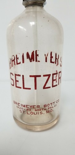 Vintage Seltzer Bottle Breimeyers ST louis Mo Friedberg Beverages NJ  - Picture 2 of 11