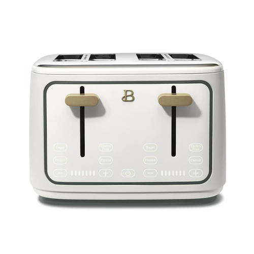 4 Slice Toaster Touch Activated Display 1800 Watts White Icing Soft Matte Finish - Picture 2 of 11