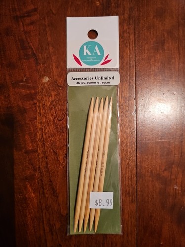 KA Double Point High Quality Knitting Needles Bamboo US4 4" 3.50mm 10cm