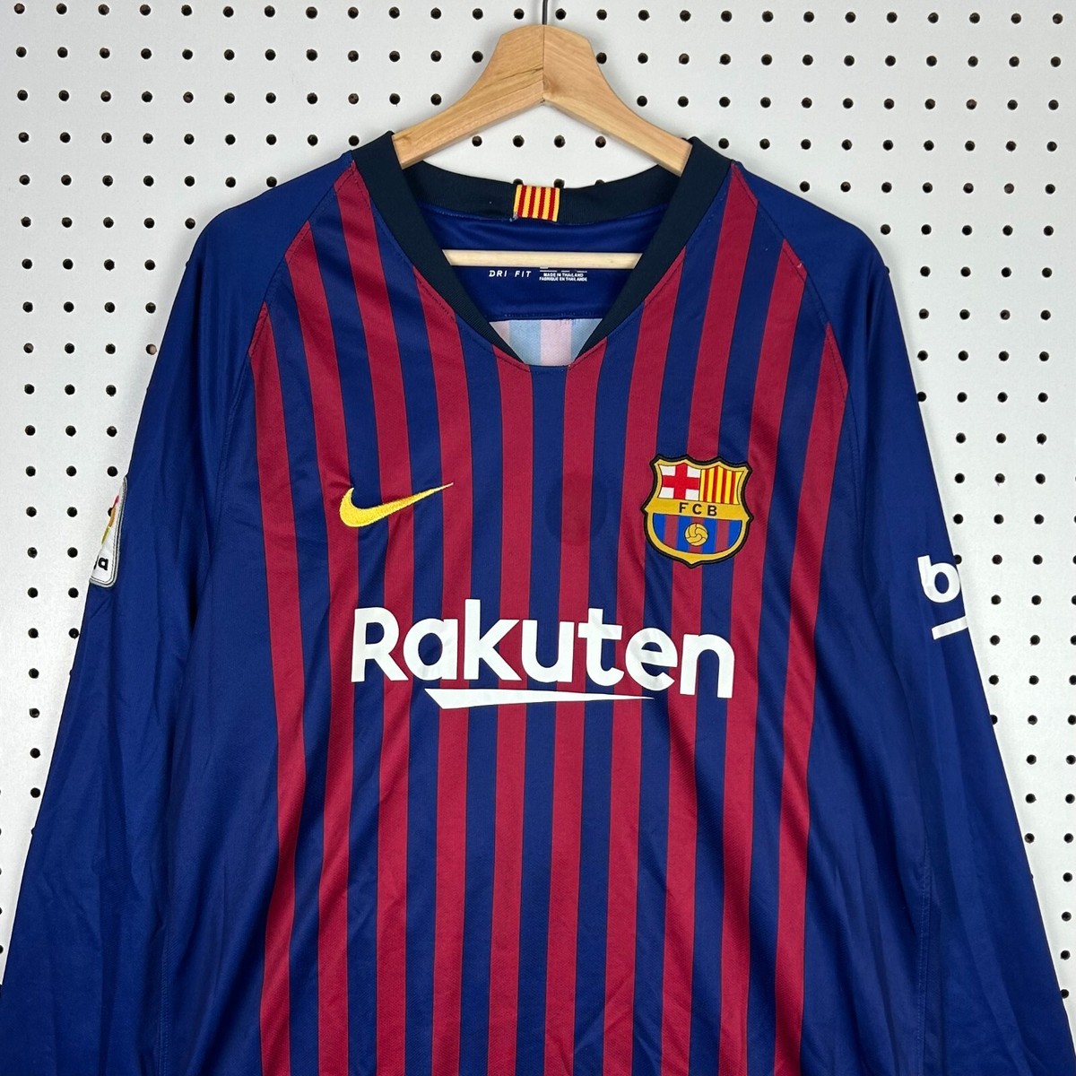 2017 - 2018 FC Barcelona Nike Long Sleeve Jersey Medium Blue Red