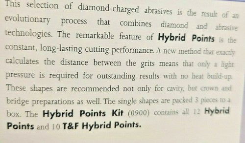 Shofu Dental -Hybrid Points -Regular Grit Diamond Burs (Variations) 12 /Per Pack - Picture 3 of 4