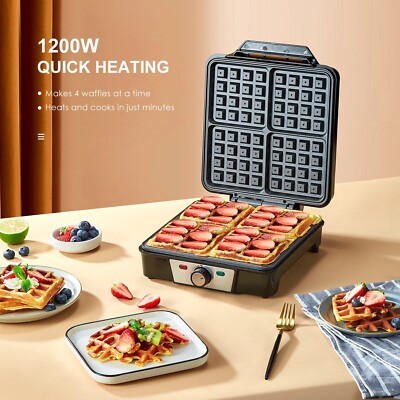 キッチン家電 Waring Belgian Waffler UNO VillaWare Model 2001 UNO Belgian Waffler 4 Square Waffle