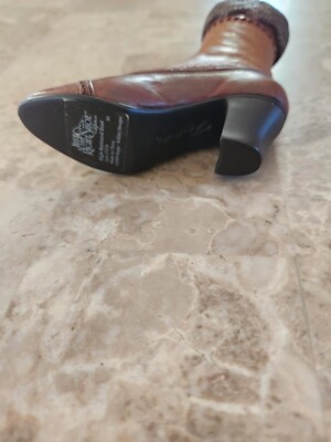 Just The Right Shoe High Button Boot - Miniature Resin Collectible Shoe With Real Buckles & Leather - View #3