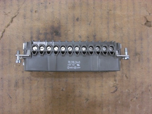 Wieland Male Insert 70.310.2440.0, 24 Pin, Screw Terminals + Ground 400V 16A - Picture 2 of 6